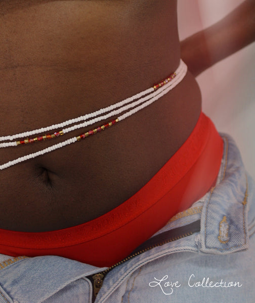 Red Kisses – Waist Beads By Fatou